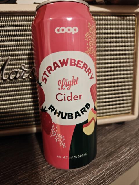 Coop Strawberry Rhubarb Light Cider 4.7%, Laitilan Wirvoitusjuomatehdas, Finland