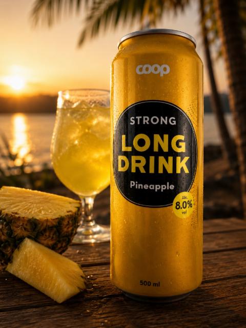 Coop Strong Long Drink Pineapple, Laitilan Wirvoitusjuomatehdas