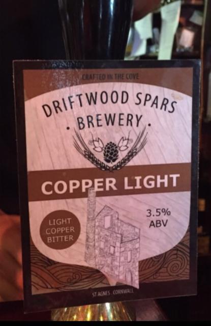 Copper Light 3.5%, Driftwood Brewery, England