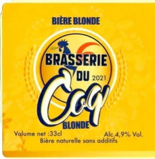 Coq Blonde 4.9%, Brasserie Du Coq [Closed], France