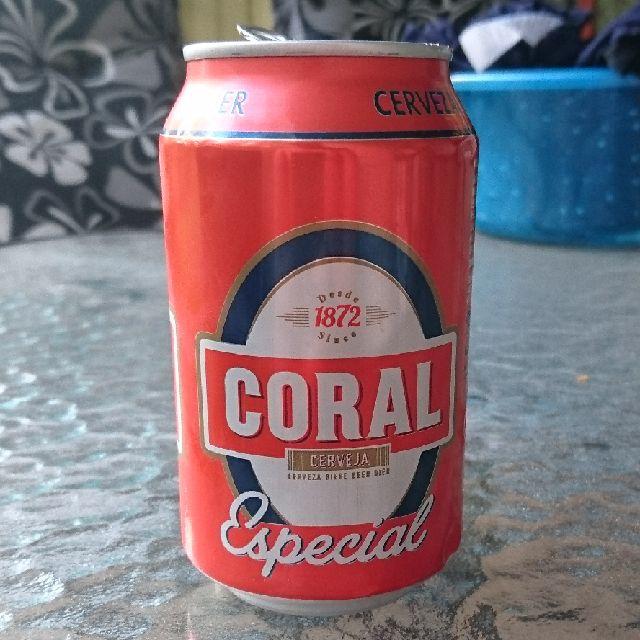 Coral Especial Pale Lager 4.8%, Empresa De Cervejas Da Madeira, Portugal