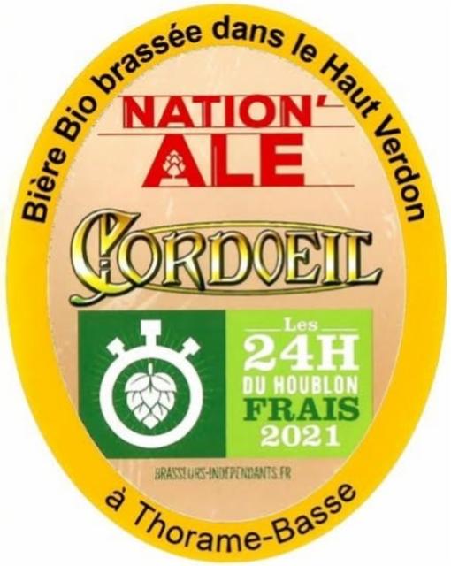 Cordoeil Nation'Ale 5.0%, Brasserie Cordoeil, France