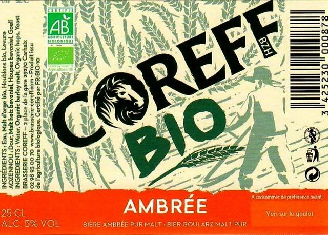 Coreff Ambrée Bio 5.0%, Brasserie Coreff, France
