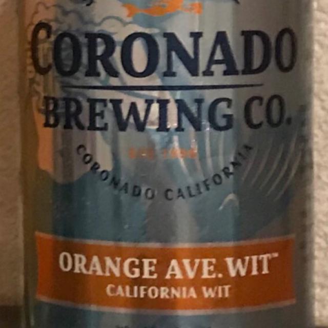 Orange Avenue Wit 5.2%, Coronado Brewing Company, United States