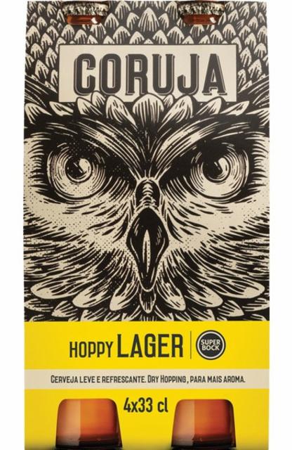 Coruja Hoppy Lager 4.5%, Super Bock Group, Portugal