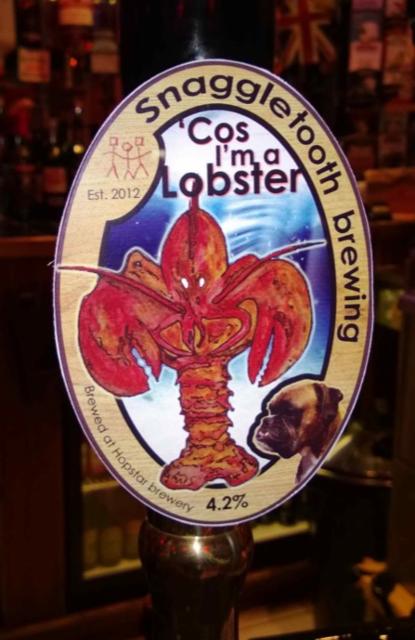 'Cos I'm a Lobster 4.2%, Snaggletooth Brewing, England