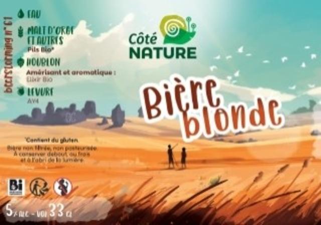 Côté Nature Bière Blonde 5.0%, Brasserie Du Grillen, France
