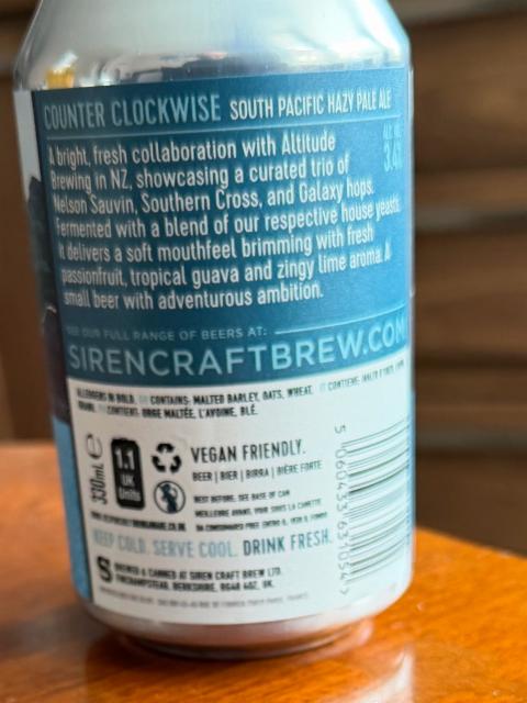 Counter Clockwise 3.4%, Siren Craft Brew, England