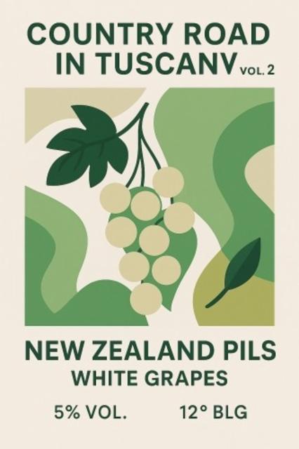 Country Road In Tuscany Vol. 2 - New Zealand Pils White Grapes 5.0%, Browarny Craft Beer, Poland