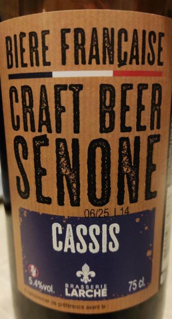 Craft Beer Senone Cassis 5.4%, Brasserie Larché, France