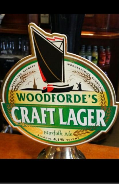 Craft Lager 4.1%, Woodforde's Brewery, England