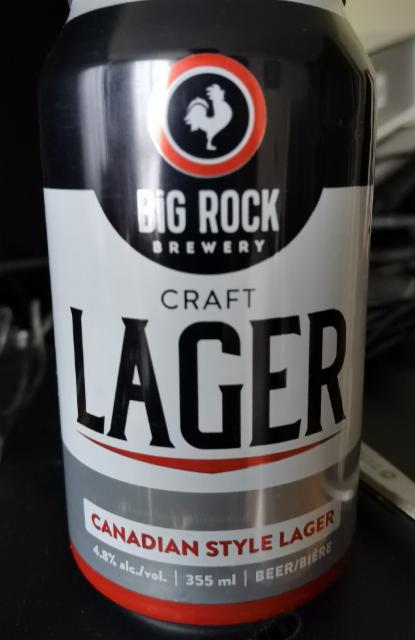 Craft Lager Canadian Style 4.8%, Big Rock Brewery, Canada