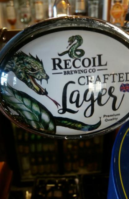 Crafted Lager 4.0%, Recoil Brewing Co., England