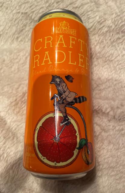 Crafty radler blood orange & peach 4.7%, Pump House Brewery, Canada