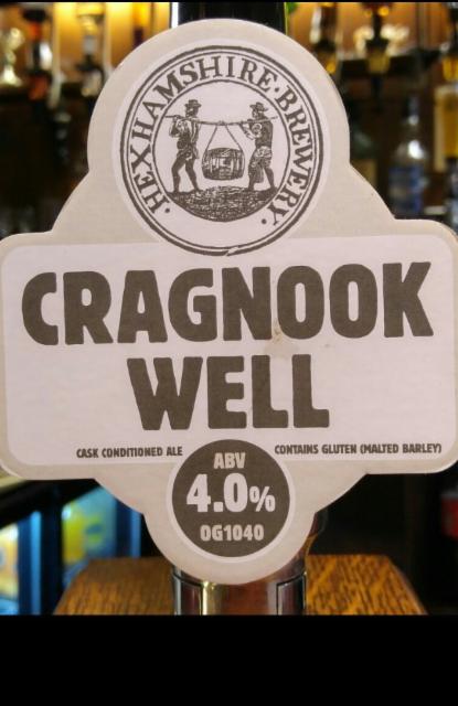 Cragnook Well 4.0%, Hexhamshire Brewery, England