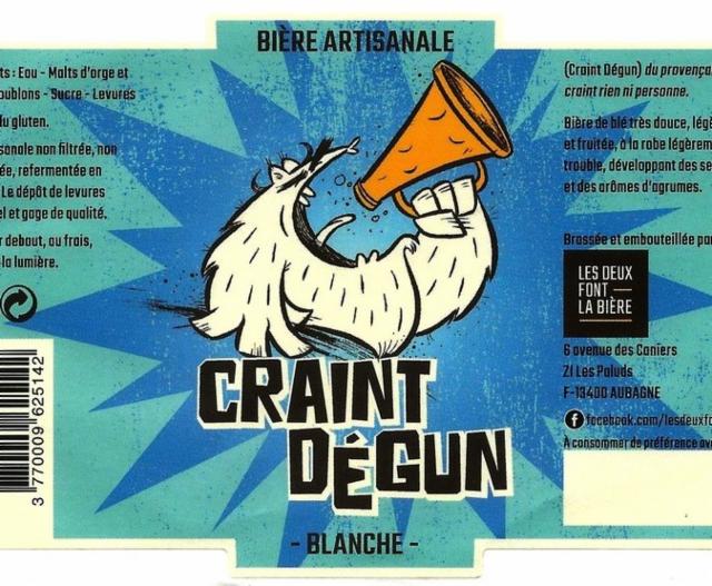 Craint Dégun Blanche 5.5%, Les Deux Font La Bière [Closed], France