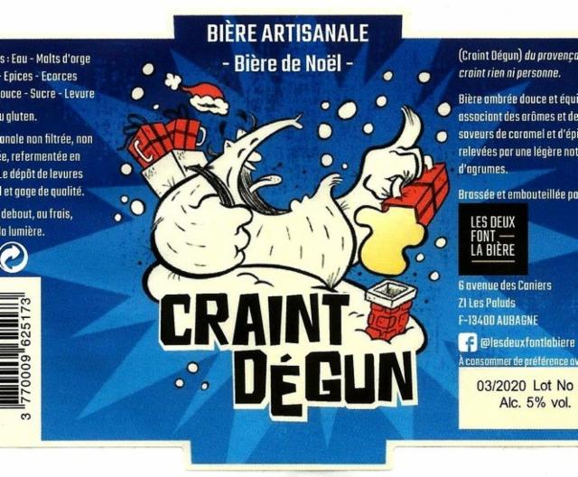 Craint Dégun De Noël 5.5%, Les Deux Font La Bière [Closed], France