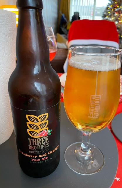 Cranberry and Orange Pale 4.2%, Three Brothers Brewing Co, England