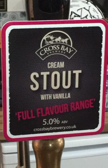 Cream Stout With Vanilla 5.0%, Cross Bay Brewing Co, England