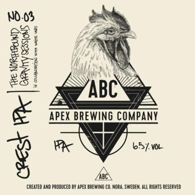 Crest IPA 6.5%, Apex Brewing Company, Sweden