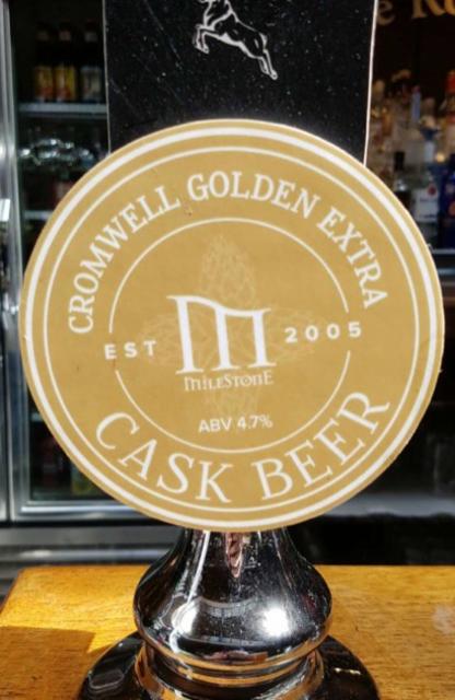 Cromwell Golden Extra 4.7%, Milestone Brewery, England