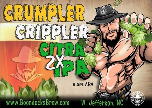 Crumpler Crippler Citra 2XIPA 8.5%, Boondocks Brewing, United States