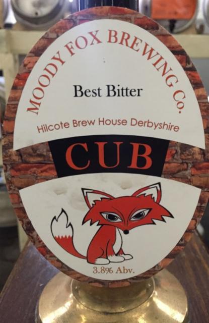 Cub 3.8%, Moody Fox Brewing Co, England
