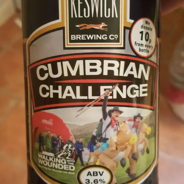Cumbrian Challenge 3.6%, Keswick Brewing, England