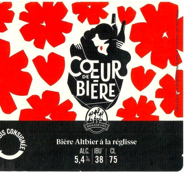 Cœur De Bière 5.4%, Les 3 Brasseurs / The 3 Brewers Lille, France