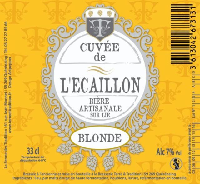 Cuvée De L'Écaillon Blonde 7.0%, Terre & Tradition, France