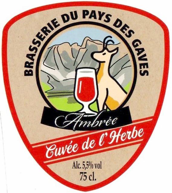Cuvée De L'Herbe Ambrée 5.5%, Brasserie Du Pays Des Gaves, France