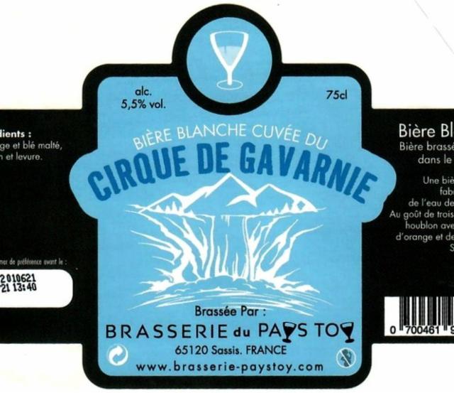 Cuvée Du Cirque De Gavarnie 5.5%, Brasserie Du Pays Toy, France