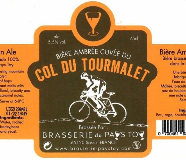 Cuvée Du Col Du Tourmalet 5.5%, Brasserie Du Pays Toy, France