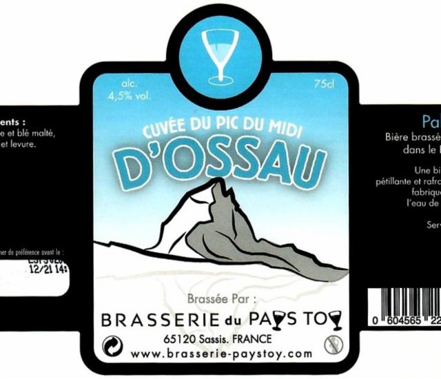 Cuvée Du Pic Du Midi D'Ossau 4.5%, Brasserie Du Pays Toy, France
