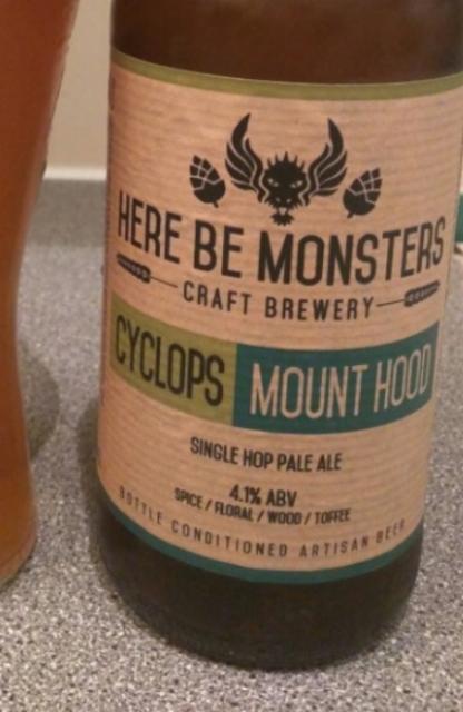 Cyclops Mount Hood 4.1%, Here Be Monsters Craft Brewery, England