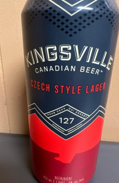 Czech Style Beer 5.0%, Kingsville, Canada