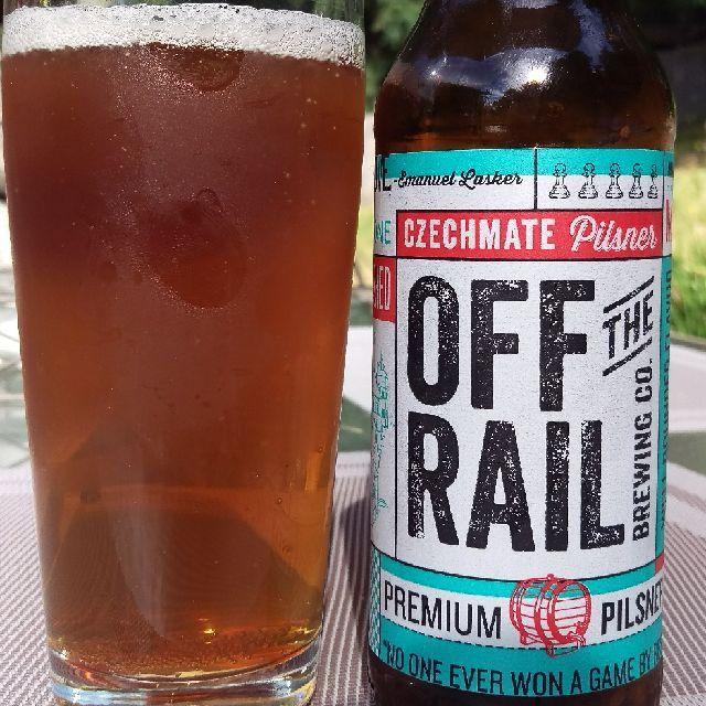 Czechmate Pilsner 5.2%, Off the Rail Brewing, Canada