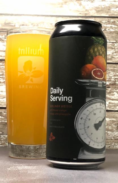 Daily Serving: Blood Orange, Mango & Pineapple 4.4%, Trillium Brewing Company, United States
