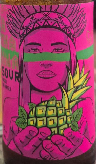 Dama Catharina Sour Abacaxi e Hortelã 4.0%, Dama Bier, Brazil