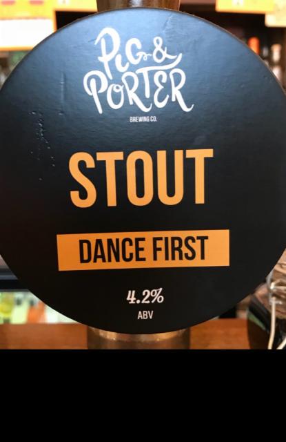 Dance First 4.2%, Pig & Porter Brewing Co., England