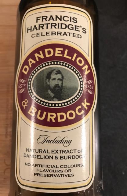 Dandelion & burdock 0.0%, Francis Hartridge, England