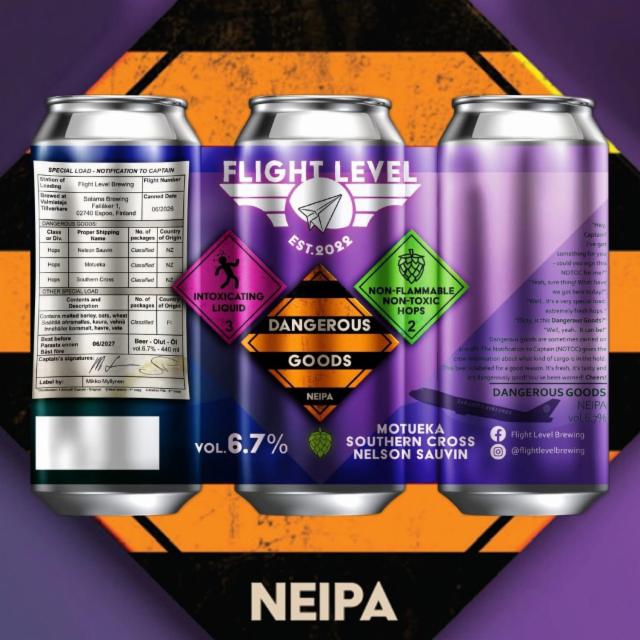 Dangerous Goods 6.7%, Flight Level Brewing, Finland