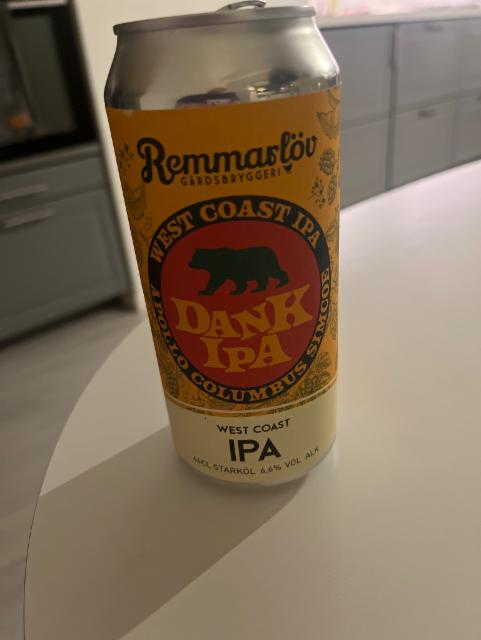 Dank Ipa 6.6%, Remmarlöv Gårdsbryggeri, Sweden