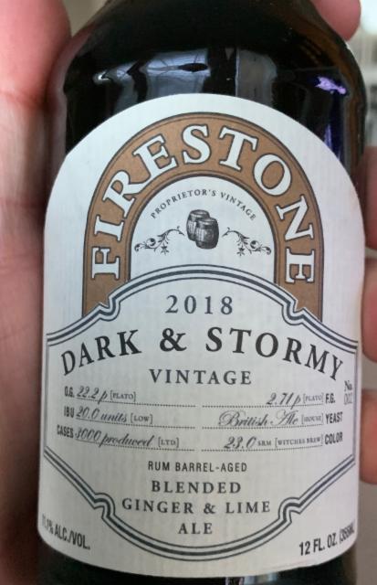 Dark & Stormy Vintage 2018 11.1%, Firestone Walker Brewing (Duvel Moortgat), United States