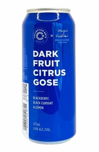 Dark Fruit Citrus Gose 4.9%, Collective Arts Brewing, Canada