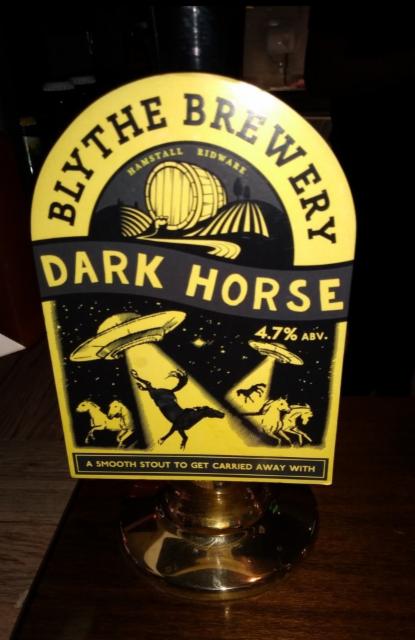 Dark Horse 4.7%, Blythe Brewery, England