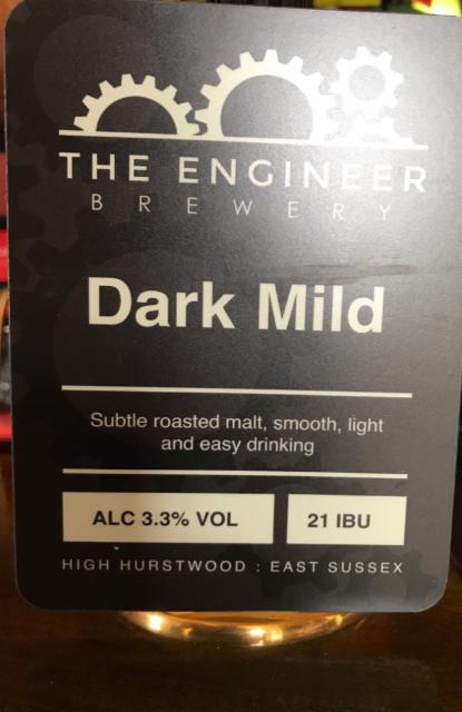 Dark Mild 3.3%, Engineer Brewery, England