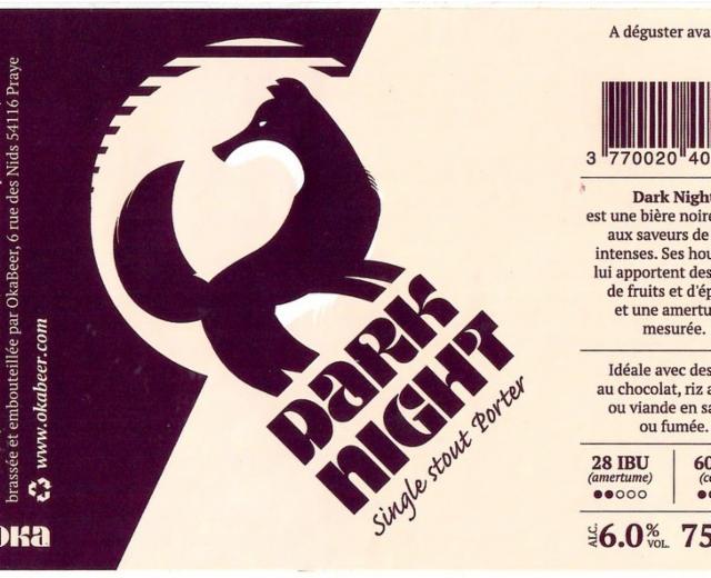 Dark Night 6.0%, Brasserie Okabeer, France