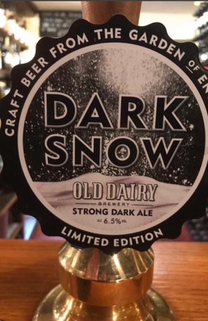 Dark Snow 6.5%, Old Dairy Brewery, England