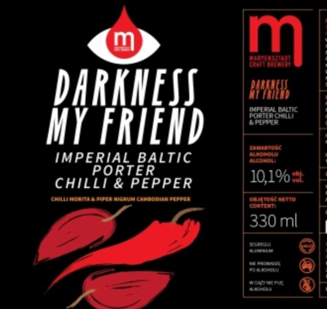 Darkness My Friend Imperial Baltic Porter Chili & Pepper 10.1%, Browar Maryensztadt, Poland